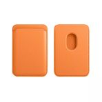 Sneezy İphone 13 Mini-13-13 Pro-13 Pro Max Uyumlu Birinci Sınıf Magsafe Cüzdan Magsafe Deri Kartlık Turuncu