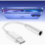 Sneezy iPhone 15-16 Serisi Uyunlu Type-C Kulaklık Çevirici Dönüştürücü Aparatı Aux Dönüştürücüsü - Beyaz