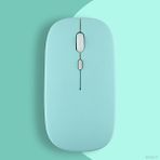 Sneezy Lenovo Tablet Şarj Edilebilir Sessiz Mouse Bluetooth + 2.4Hz Wifi Kablosuz Mouse Fare - Turkuaz