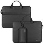 Sneezy MacBook Pro 14.2 İnç Kılıf M1-M2-M3 A2442-A2779-A2992 İle Uyumlu Deri Şık ve Dayanıklı Koruma Çantası Siyah
