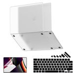 Sneezy MacBook Pro 15 İnç Kılıf M2-M3 A2941-A3114 İle Uyumlu Dayanıklı Koruyucu Mat Plastik Sert Kılıf Şeffaf-Set4