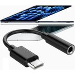 Sneezy Macbook'larla Uyumlu Type-C Kulaklık Çevirici Dönüştürücü Aparatı Aux Dönüştürücüsü - Siyah