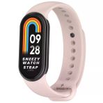 Sneezy Mi Band 8 Ile Uyumlu Purelux Soft Silikon Kordon - Pudra