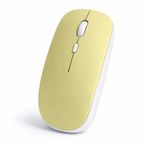 Sneezy Minimal Tasarımlı Kablosuz Mouse Bluetooth Bağlantı Şarjlı USB Dongle Destekli Hafif ve Şık Sarı