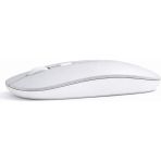 Sneezy Profesyonel Kablosuz Mouse Bluetooth Dongle Destekli Şarjlı Batarya Sessiz ve Ergonomik Tasarım - Gümüş - Renkli