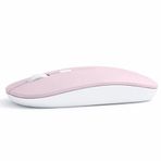 Sneezy Profesyonel Kablosuz Mouse Bluetooth Dongle Destekli Şarjlı Batarya Sessiz ve Ergonomik Tasarım Pembe