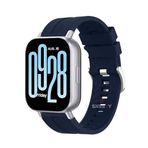 Sneezy RRedmi Watch 5 Active RRedmi 5 Lite İle Uyumlu Kordon NovaGT Metal Tokalı Yumuşak Silikon Kordon Lacivert