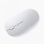 Sneezy Sessiz Kablosuz Mouse Bluetooth USB Dongle Destekli Şarjlı Ofis ve Ev Kullanımı İçin İdeal Gümüş