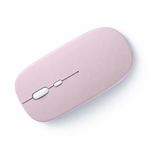 Sneezy Sessiz Kablosuz Mouse Bluetooth USB Dongle Destekli Şarjlı Ofis ve Ev Kullanımı İçin İdeal Pembe