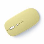 Sneezy Sessiz Kablosuz Mouse Bluetooth USB Dongle Destekli Şarjlı Ofis ve Ev Kullanımı İçin İdeal Sarı
