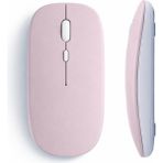 Sneezy Tablet ve Telefon Için Bluetooth Mouse Ios Android Uyumlu Şarjlı Batarya USB Dongle ve Kablo Dahil Pembe - Renkli