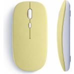 Sneezy Tablet ve Telefon Için Bluetooth Mouse Ios Android Uyumlu Şarjlı Batarya USB Dongle ve Kablo Dahil Sarı - Renkli