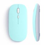 Sneezy Tablet ve Telefon İçin Bluetooth Mouse iOS Android Uyumlu Şarjlı Batarya USB Dongle ve Kablo Dahil Turkuaz