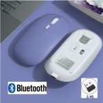 Sneezy Xiaomi Tablet Şarj Edilebilir Sessiz Mouse Bluetooth + 2.4Hz Wifi Kablosuz Mouse Fare - Siyah