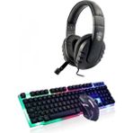 Snexpres 3in1 Klavye ve Mouse Seti Gaming Oyuncu Mikrofonlu Kulaklık