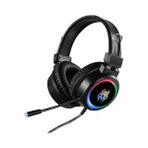 Snexpres 4in1 V5 Profesyonel Işıklı Oyuncu Kulaklığı+Rgb Klavye Mouse Seti+Mouse Pad - Siyah