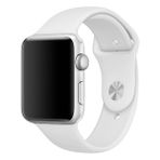 Snexpres Apple Watch Uyumlu 42MM Silikon Kordon-Beyaz