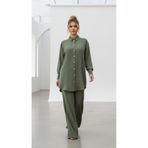 snmbutik Ayrobin Kumaş Düğmeli Tunik