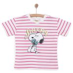 Snooze baby Kız Bebek Lisans Tişört Bisiklet Yaka Short Sleeve - Ekru