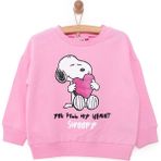 Snooze Baby Snoopy Snoopy Kız Sweatshirt Kız Bebek - 9 Ay - Pembe