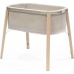 Snoozi Bassinet Sandy Beige, Ayarlanabilir Yükseklikli Nefes Alabilir Beşik - Bej
