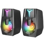 Snopy SN-X22 Style 2.0 Multimedia Led Işıklı 3 W 2 Siyah Usb Gaming Speaker