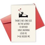 Snoring Loud Beside Me Valentines Card for Her Him, Horlama için Komik Sevgililer Günü Kartı, Koca Erkek Arkadaş Karı Kız Arkadaşı için Yıldönümü/Doğum Günü Kartı Hediyesi