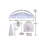 snotline Plaj Şemsiyesi Havuz Balkon Teras Masa Başı Şezlong Şemsiyeleri Bidon Hariç Fiyattır.