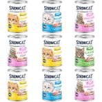 Snow Cat Premium 400 gr 12 Adet Parça Etli Karışık Kedi Konservesi