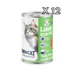 Snow Cat Premium 400 gr 12 Adet Tahılsız Kıyılmış Kuzu Etli Kedi Konservesi