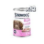 Snow Dog Premium 400 gr 12 Adet Parça Etli Kuzulu Yavru Köpek Konservesi