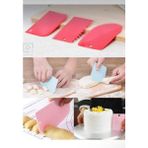 Snow Homs 3lü Set Hamur Kesme ve Kazıma Aparatı Hamur Pasta Börek Kek Çörek Şekillendirici Kesici Kazıyıcı Set - 3' lü
