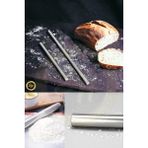 Snow Homs Masterchef 60 Cm Paslanmaz Metal Profesyonel Oklava Eşsiz Hamur Açma Deneyimi Dayanıklı Ve Ergonomik - Gri