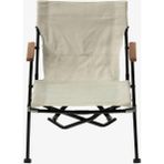 Snow Peak Luxury Low Beach Chair, Katlanabilir Kamp Sandalyesi, Ahşap Kollu, Düşük Sırtlı - Krem