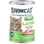 Snowcat Snow Cat Premium Kuzu Etli Parça Etli Kedi Konservesi 12 ADET*400 G Süper Premium Mama
