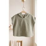 Snowed Store %100 Organik Pamuk Müslin Krem Renk Panço/kaftan/bornoz – Nefes Alan Yumuşak Doku - 5 - 6 Yaş