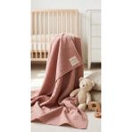 Snowed Store %100 Organik Pamuk Müslin Pembe Bebek Battaniyesi – Nefes Alan Yumuşak Doku - 100 x 100 cm