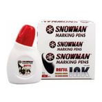 Snowman BN-1A Siyah 90 Cc Beyaz Yazı Tahtası Kalemi Kartuşu Mürekkebi