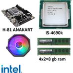 Snowman I5 4690K Işlemci/ 1150 Pin Anakart/8 GB Ddr3 Ram/bundle Set