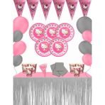 snowparty Hello Kitty Metalize Masa Etekli 8 Kişilik Doğum Günü Parti Malzemeleri Süsleri Seti