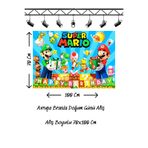 snowparty Mario Super Mario Temalı Doğum Günü Afişi