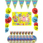 snowparty Sünger Bob Patrick Sponge Bob Kare Pantolon Bayraklı ve Afişli 16 Kişilik Doğum Günü Parti Malzemeleri Süsleri Seti