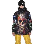Snowsea Dark Skull Yaka Fermuarlı Snowboard & Kayak Montu SS7726 - XXXL