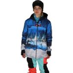 Snowsea Snowy Night Kadın Kayak Montu, Snowsea SS7815 Su ve Rüzgar Geçirmez Snowboard Montu - 15 - 16 Yaş - Beyaz
