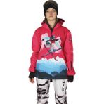 Snowsea SS7719-1 Flying Skier Girl Ski Jacked - 4XL - Pembe