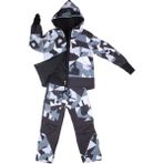 Snowsea SS7883 Kamuflaj Erkek Takım, Özel Tasarım Snowboard Montu - XS - Siyah