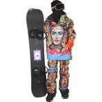 Snowsea SS7936 Kadın Snowboard Mont & Pantolon Takımı, Kayak Montu - 11 - 12 Yaş - Kırmızı