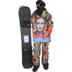 Snowsea SS7936 Kadın Snowboard Mont & Pantolon Takımı, Kayak Montu - 13 - 14 Yaş - Kırmızı