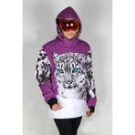 Snowsea White Tiger Fuşya Özel Tasarım Kadın Outdoor Snowboard ve Kayak Montu - XL