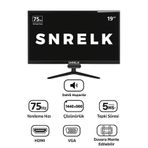 SNRELK 19'' SESLİ (DAHİLİ HOPARLÖR) 12V USB MULTİMEDYA GENİŞ EKRAN (HDMI-VGA) LED MONİTÖR
